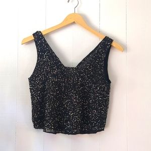 Sparkly Black Crop